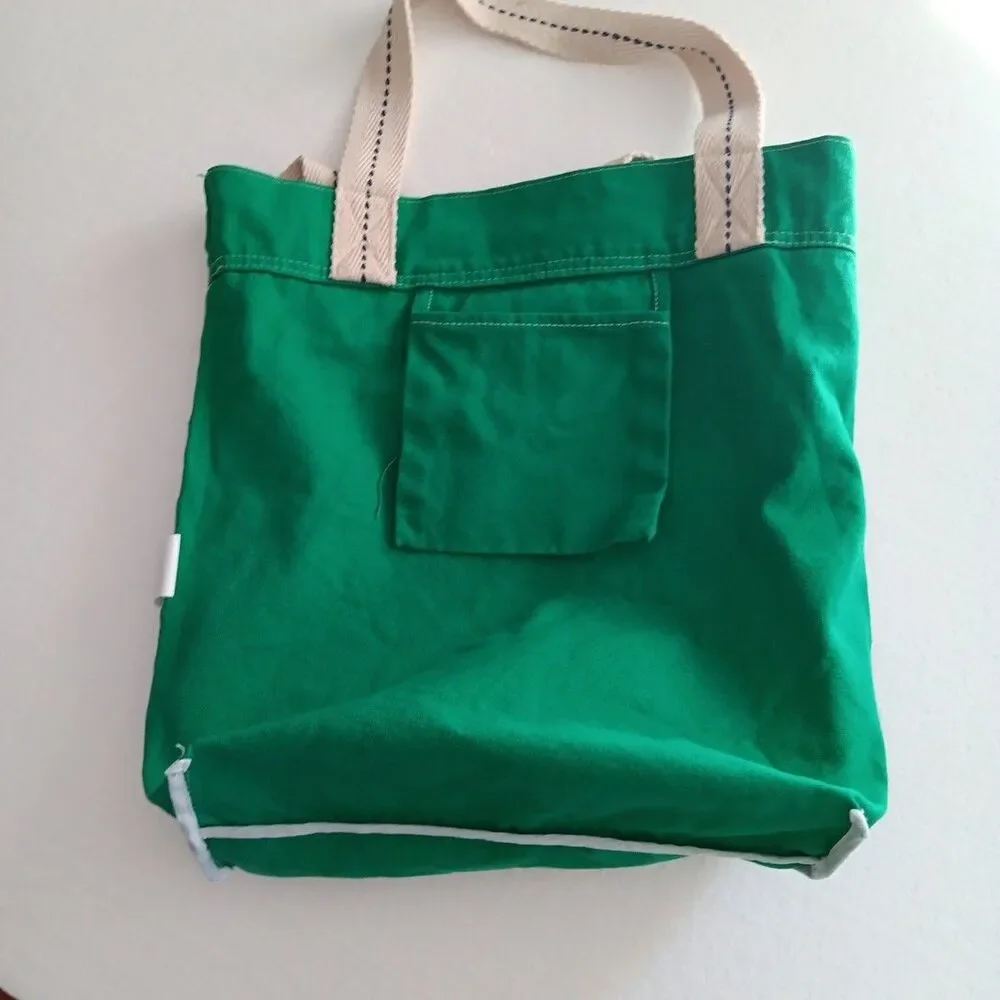 Polar Graphics Green Canvas Tote Vail Colorado Shopping Book Bag